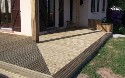 Création de terrasse bois dans les Vosges