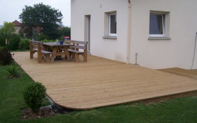 Terrasse bois à Gérardmer